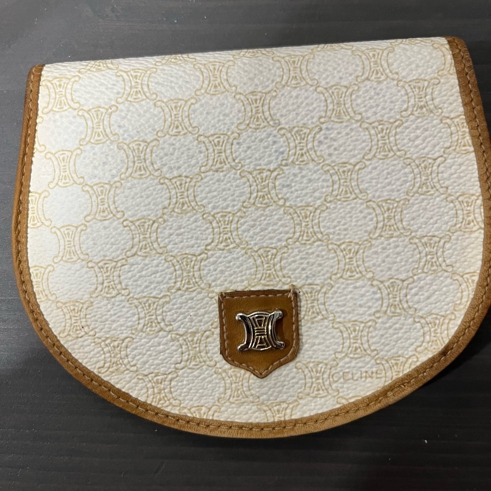 Celine Off White Macadam Bifold Wallet